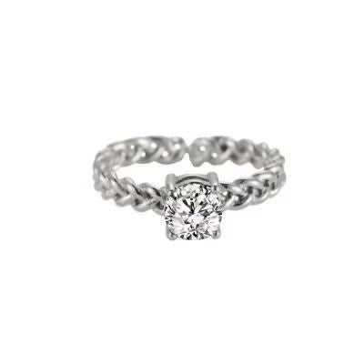 ROMIE SINGLE DIAMOND EDELSTAHL RING